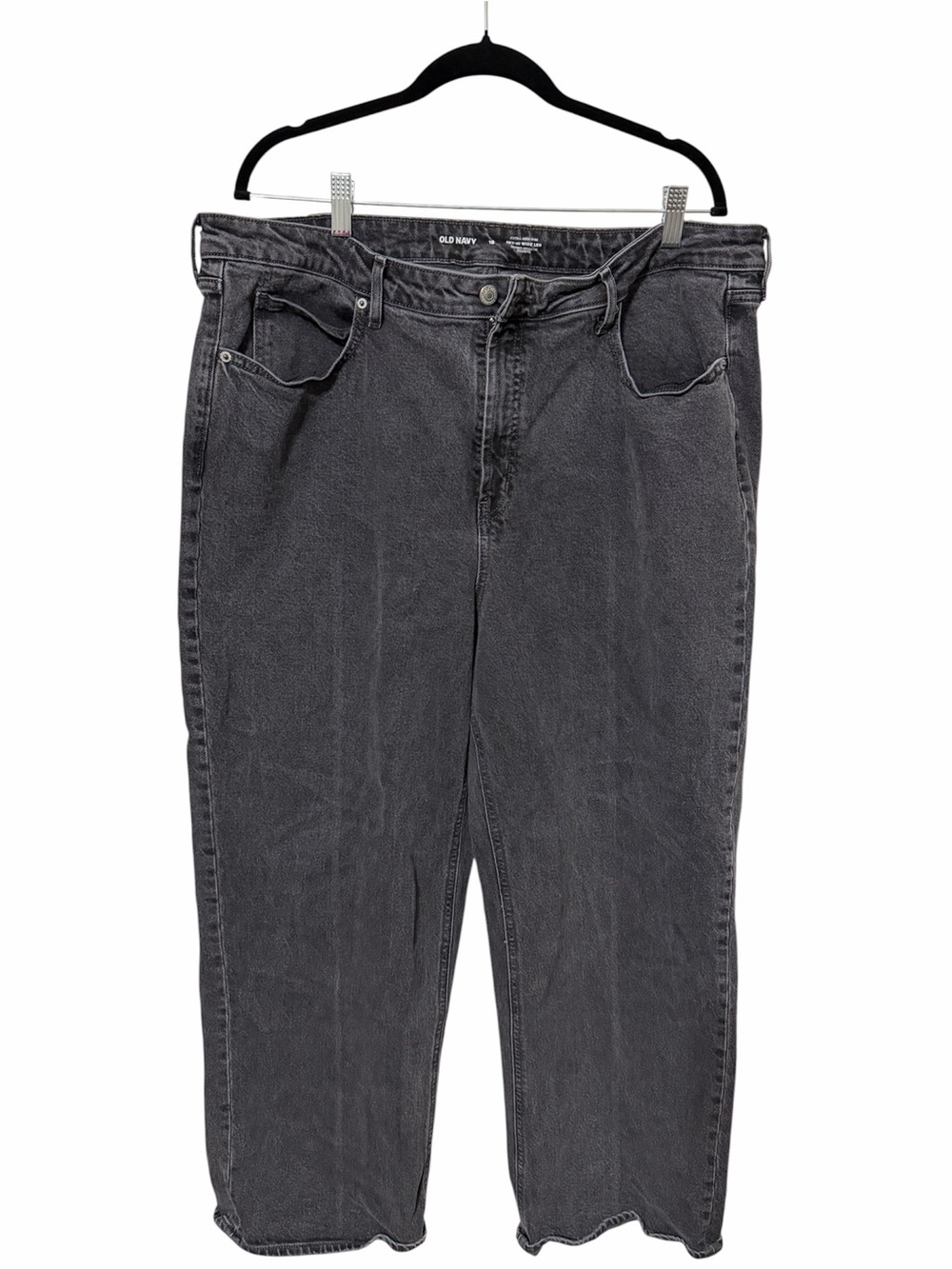 Old Navy Washed Black High-Rise Wide Leg Jeans